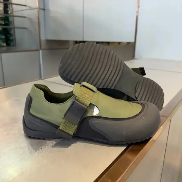 Chaussures de randonnée pour hommes, chaussures de sport respirantes à boucle, en tissu patchwork, plateforme épaisse, chaussures de trekking, chaussures de camping pour hommes