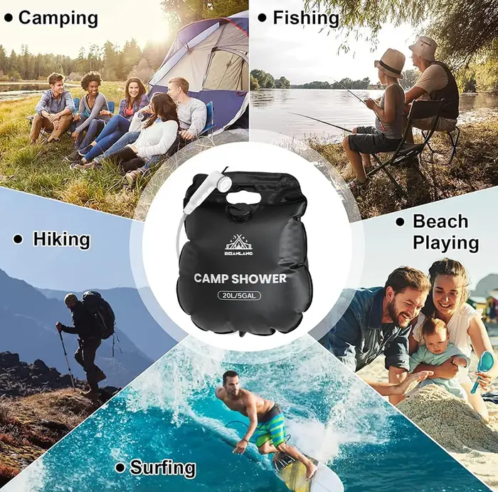 Sac de douche solaire 20L/5.3 Gallons