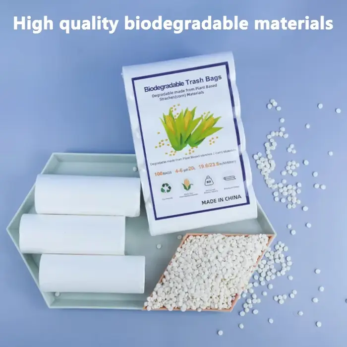 100 sacs poubelles jetables biodégradables et compostables de 2