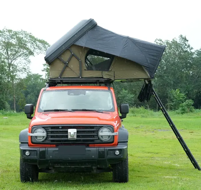 Tente sur le toit à coque dure ouverte latérale en aluminium Tente sur le toit à coque dure en alumi