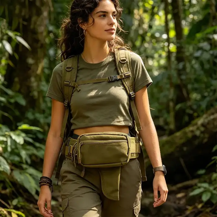 Sac banane de transport dissimulé pour l'extérieur – Sac de taille multifonctionnel extensible pour le voyage et l'EDC avec poche cachée