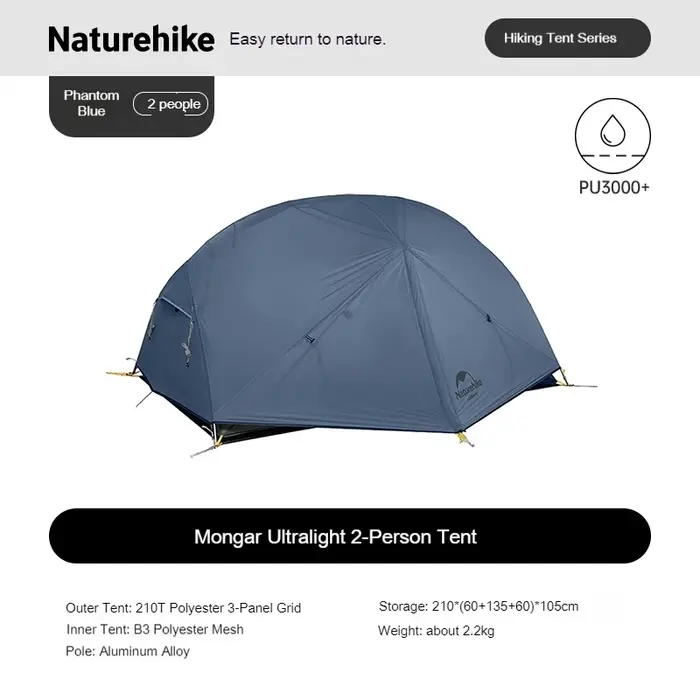 Naturehike Mongar Camping Tente Trekking Randonnée Abri