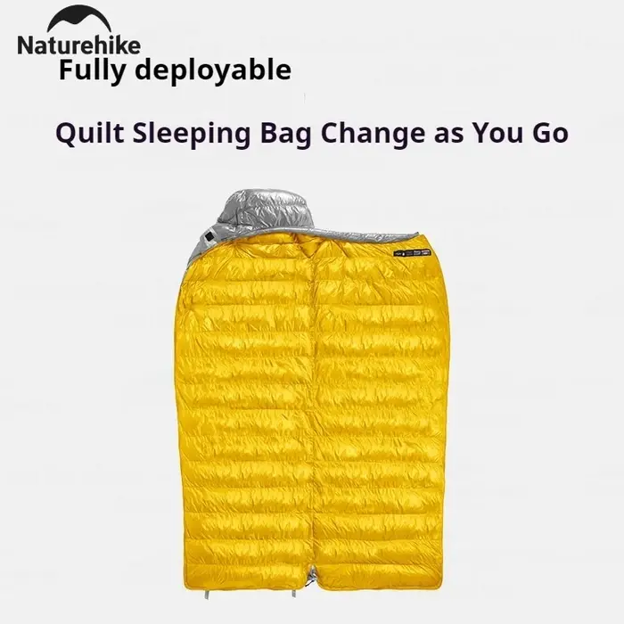Natureifa-Sac de couchage de randonnée à capuche en duvet de canard