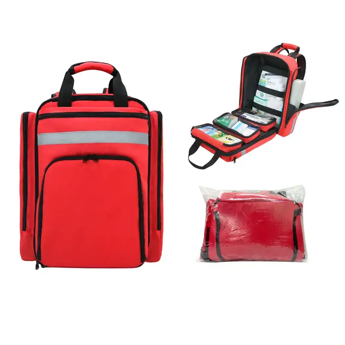 Sac à dos pliable pour instituts de catastrophes, trousse de premiers soins, sauvetage d'urgence, grande capacité, stockage classé, kits de survie, sac médical
