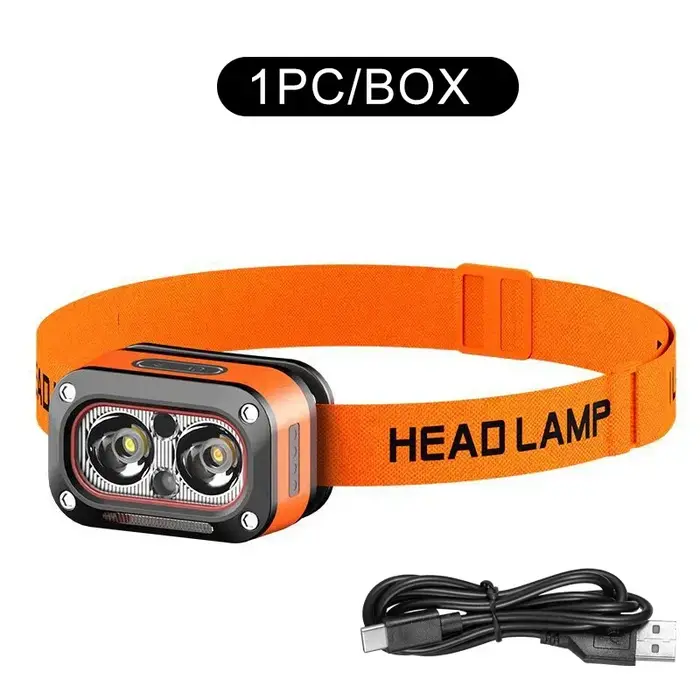 Lampe frontale LED puissante et Rechargeable avec phare télescopique Zoomable-lumière