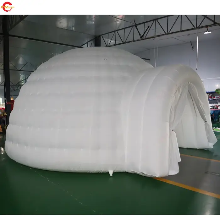 Tente Gonflable Extérieure de 10m de Diamètre, Gonflable Blanc Commercial, IApk o Breton