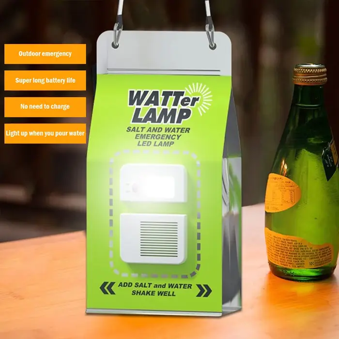Lampe d'urgence LED à eau salée