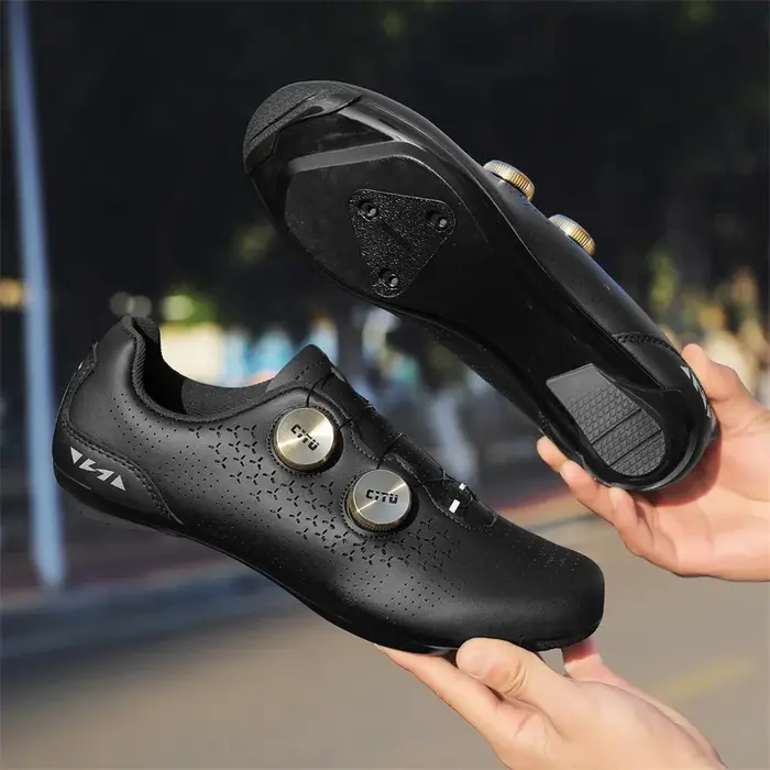 Chaussures de cyclisme pour hommes, sportives, avec crampons pour VTT et route, unisexe, de course, professionnelles, baskets de vélo, mode, en caoutchouc, plates, tout-terrain