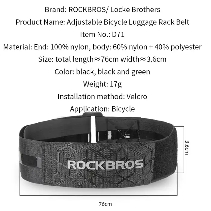 ROCKBROS – lot d'extérieur réglable