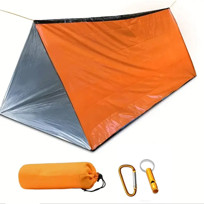 Tente thermique d'urgence en plein air, couverture chaude, refuge de survie, sac de couchage pour la