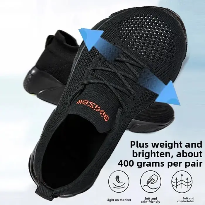 Chaussures de marche larges et confortables pour hommes et femmes, chaussures plates légères à bout 