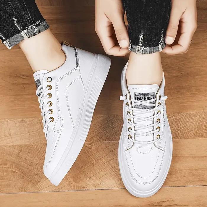 Chaussures blanches baskets de loisirs en plein air chaussures de marche respirantes chaussures plates Chaussure Homme chaussures de skateboard décontractées pour hommes