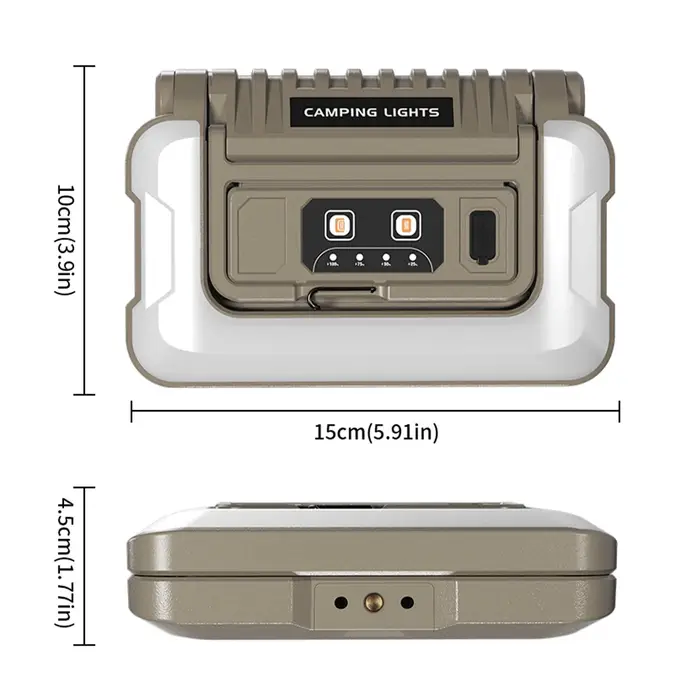 Lanterne de camping multifonctionnelle pliable avec 5 modes d'éclairage, lampe de camping étanche pour la randonnée en plein air