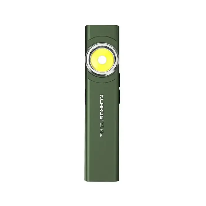 Lampe torche EDC magnétique ultra-mince à triple lumière rechargeable TYPE-C E5-PLUS Klarus avec batterie intégrée de 500 mAh