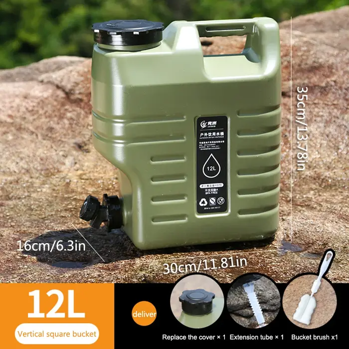 Récipient à eau portable de grande capacité pour camping