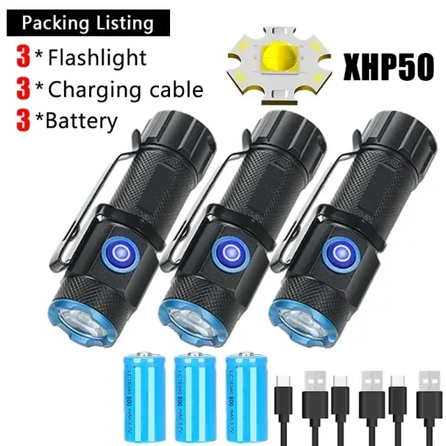 20W Mini lampe de poche Super lumineuse P50 lampes