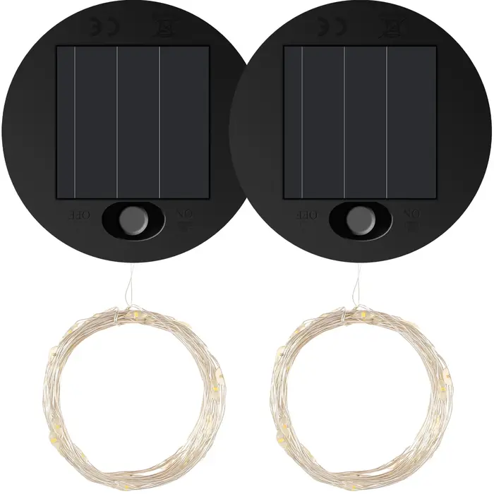 4/2pc lanterne solaire lumière remplacement haut LED panneau solaire lanterne couvercle lumières sol