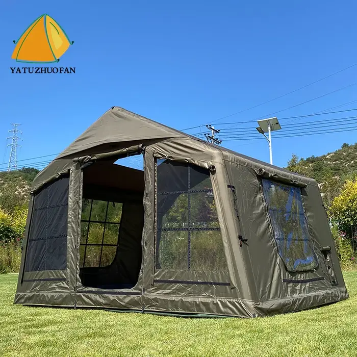 Tente de camping gonflable à prix de gros, tente pneumatique facile à installer pour 4 à 6 personnes