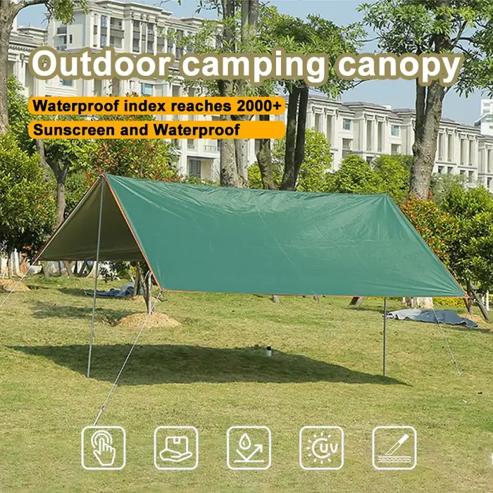 Bâche de Camping auvent touristique ombre tente imperméable en plein air sac à dos