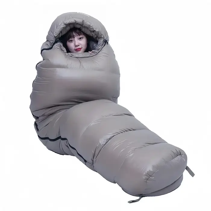 MUNIAdult-Sac de couchage en duvet d'oie blanc, randonnée en plein air, super léger, adapté aux voyages, haute qualité, hiver, automne