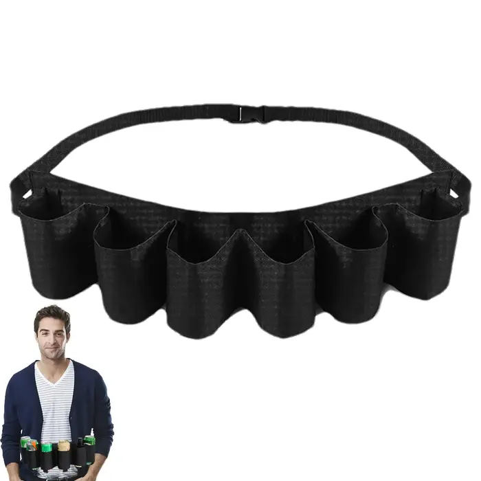 Peut contenir 6 canettes étui Portable bouteille taille bière ceinture sac pratique bouteilles de vin boisson