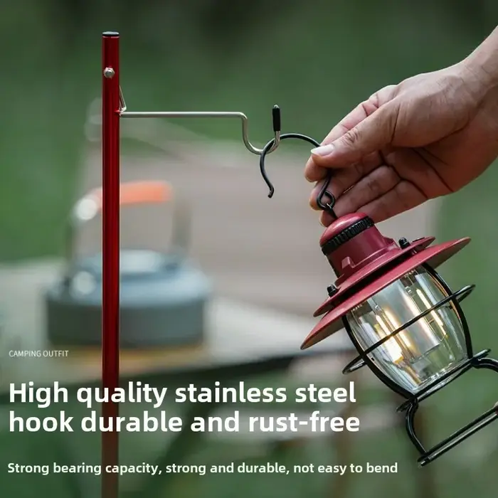 Support de lanterne de Camping ultraléger, cintre de lampe de Table Portable détachable, supports d'éclairage, équipement touristique en plein air