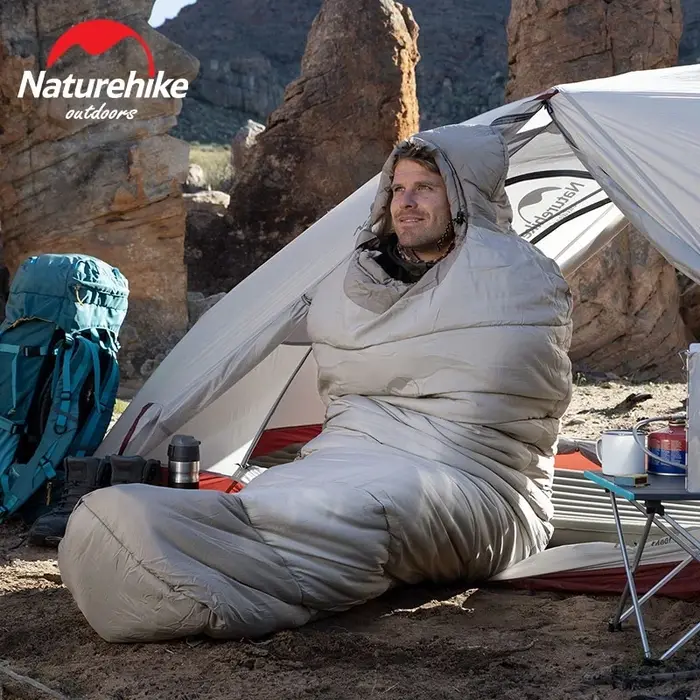 Naturehike Camping randonnée sac de couchage Portable automne hiver épaississement chaleur résistant au froid coton sac de couchage NH21MSD03