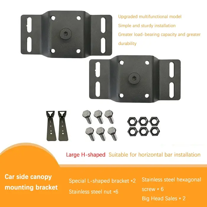 Support d'installation à dégagement rapide robuste pour tente latérale de voiture, support de connexion pour tente latérale et tente de toit de voiture