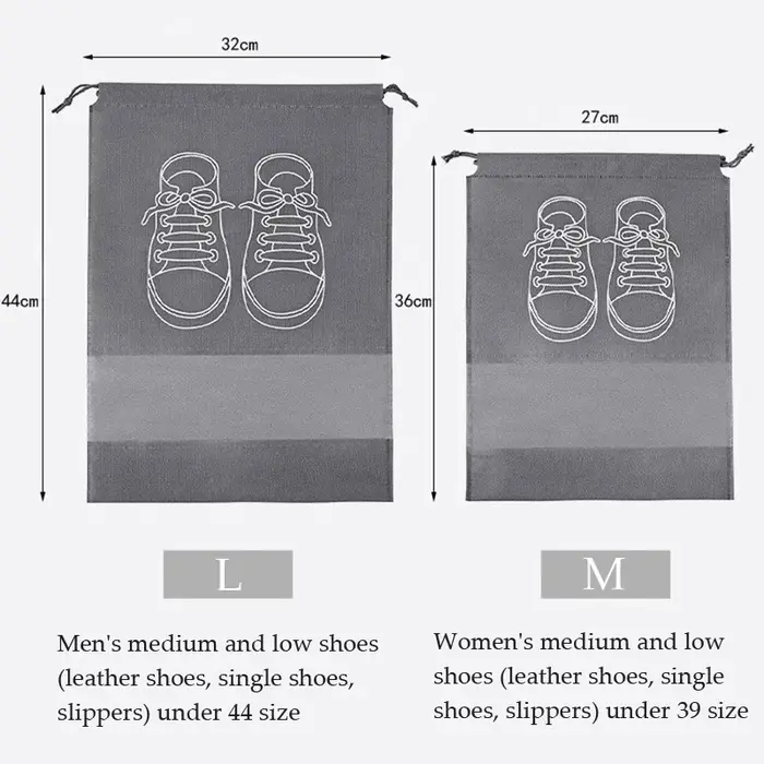 Sacs à chaussures de voyage avec corde, 5/10 pièces, grands organisateurs de rangement de chaussures