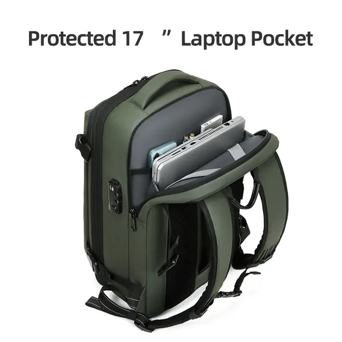 Sac à dos de voyage à compression sous vide pour hommes, sac à dos pour ordinateur portable, arc-en-