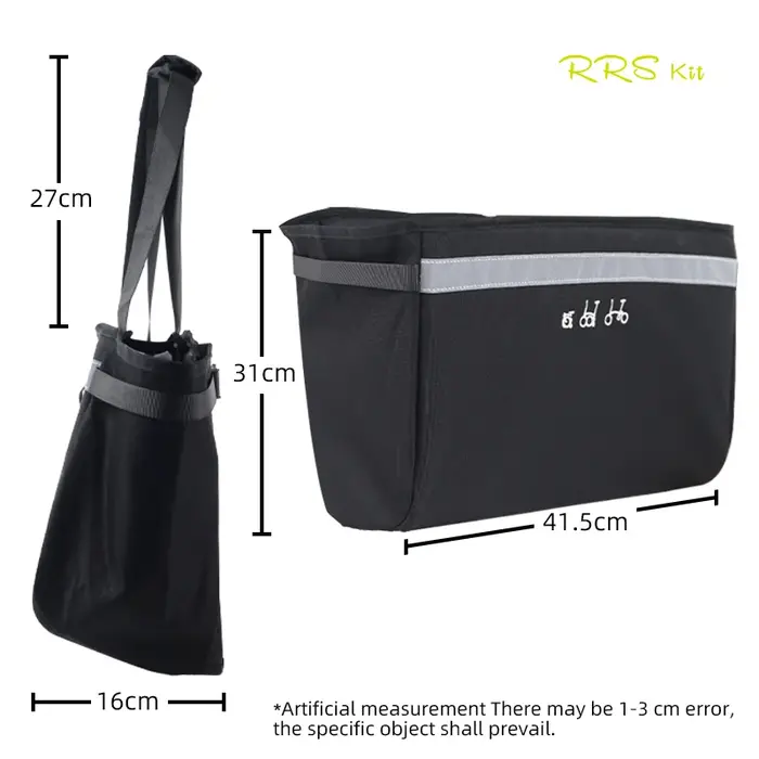 Sac de rangement avant pour vélo pliant Bromsilice, panier à légumes, support rapide interne, original