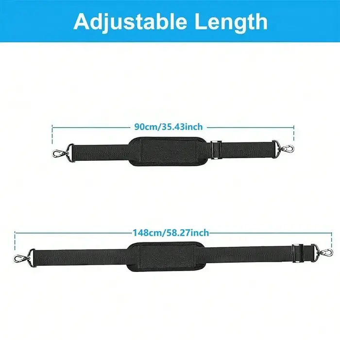 Sangle d'épaule de sac à bandoulière minimaliste noir