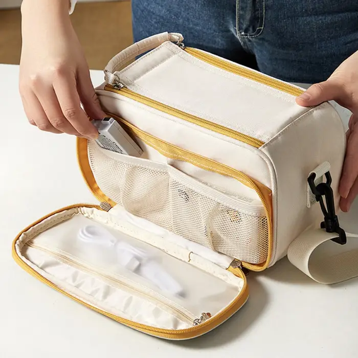 Sac de rangement pour appareil photo avec design bicolore
