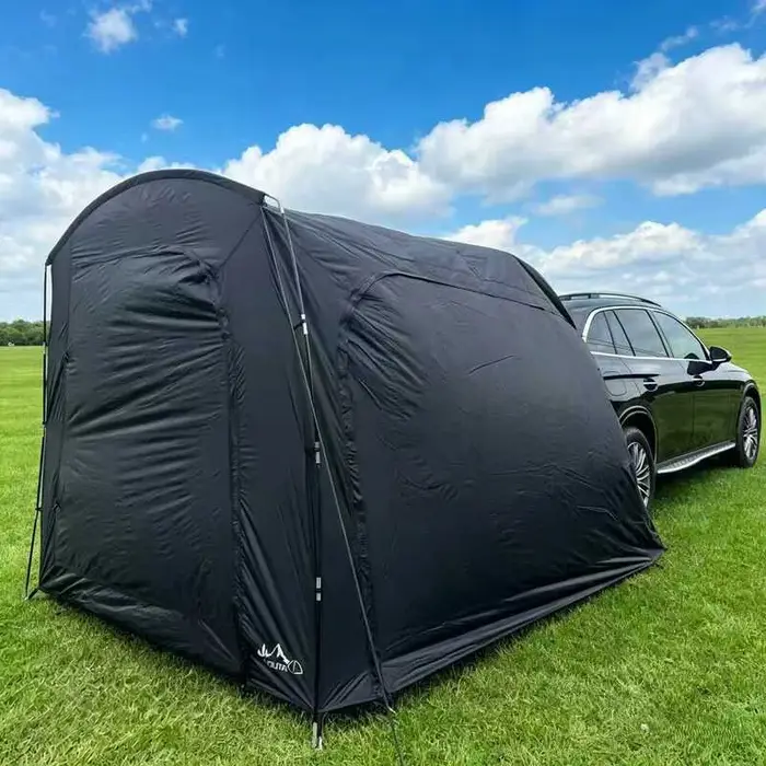 Tente de camping extérieure pour voiture, tente arrière pour véhicule SUV, tente pare-soleil et imperméable pour tourisme en autonomie, grand espace, auvent de camping, tente de hayon