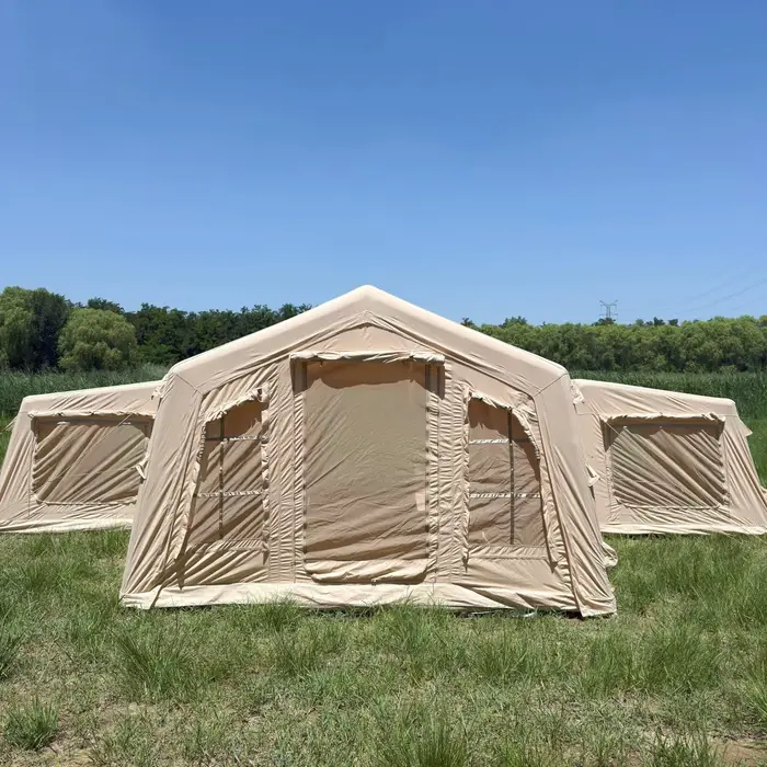 Tente gonflable amovible Penthouse Camping en plein air ménage voyage TC coton 18.16 mètres carrés grand espace