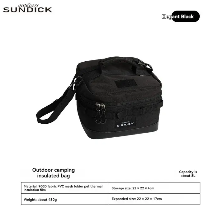 1 noir/marron/vert armée/camouflage en option camping isolé en plein air camping bol tasse sac de ra