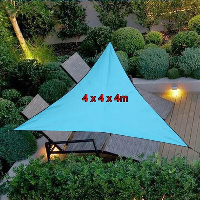 6x6x6 m Triangle abri solaire résistant à l'eau pare-soleil voile auvent Camping tente bâche imperméable parasol
