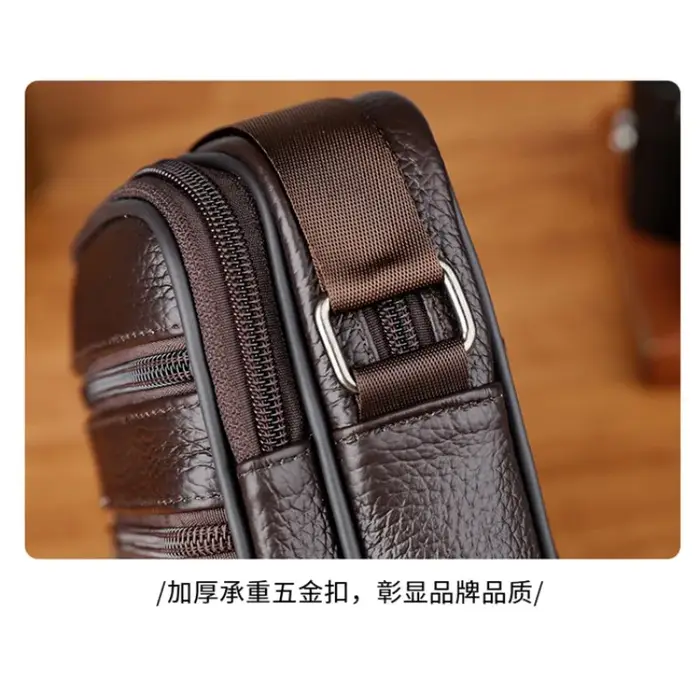 Sac à bandoulière pour homme en cuir véritable