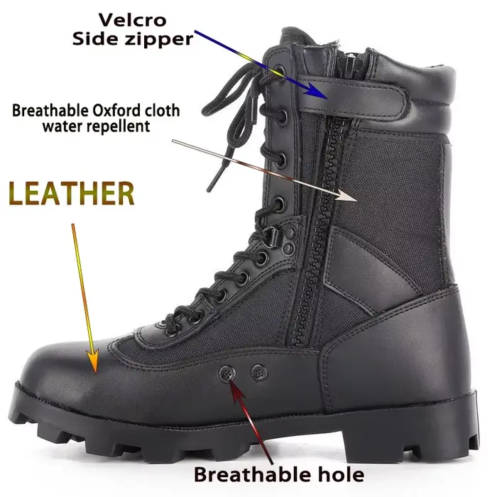 LAHORS ® Cuir homme bottes tactiques Sport chaussures de randonnée en plein air cheville désert Co