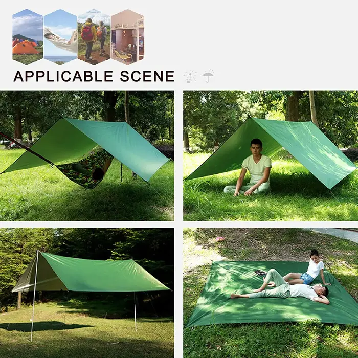Hamac pluie mouche tente bâche imperméable coupe-vent Camping abri parasol Portable plage