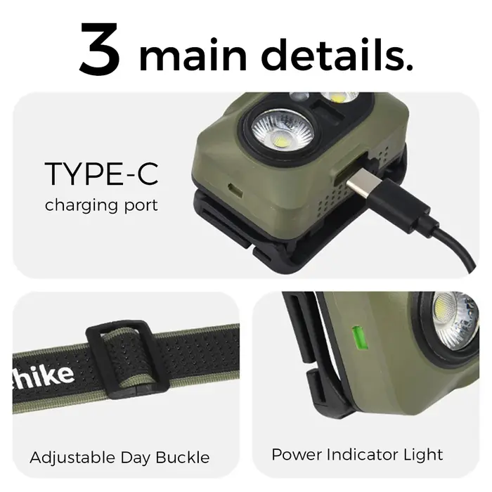 Naturehike Star Island Max lampe frontale Camping en plein air randonnée pêche escalade capteur étanche Rechargeable Super lumineux phare