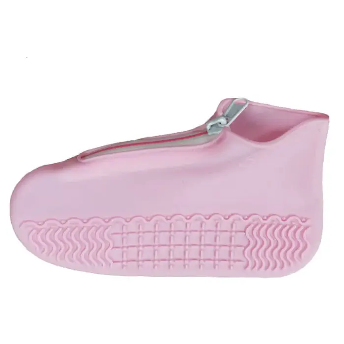 Protège-chaussures imperméables à fermeture éclair avant, couvre-chaussures de pluie unisexe grande