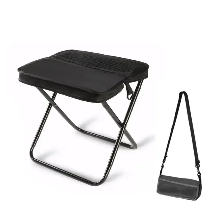 Chaise-sac à dos pliante extérieure, poches filet, pour camping et randonnée. Portable type sac à ma