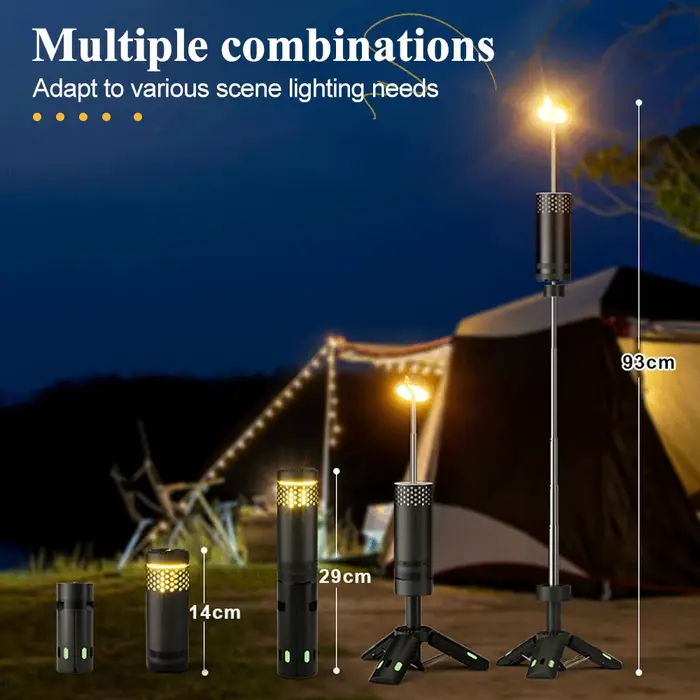 Lanterne de camping télescopique portable pliable magnétique