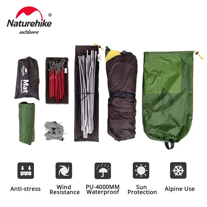 Natureifa-Tente de camping Cloud Patricia 2 personnes, ultralégère, portable, 4 saisons, étanche, fermeture éclair en T, double couche, trekking, randonnée